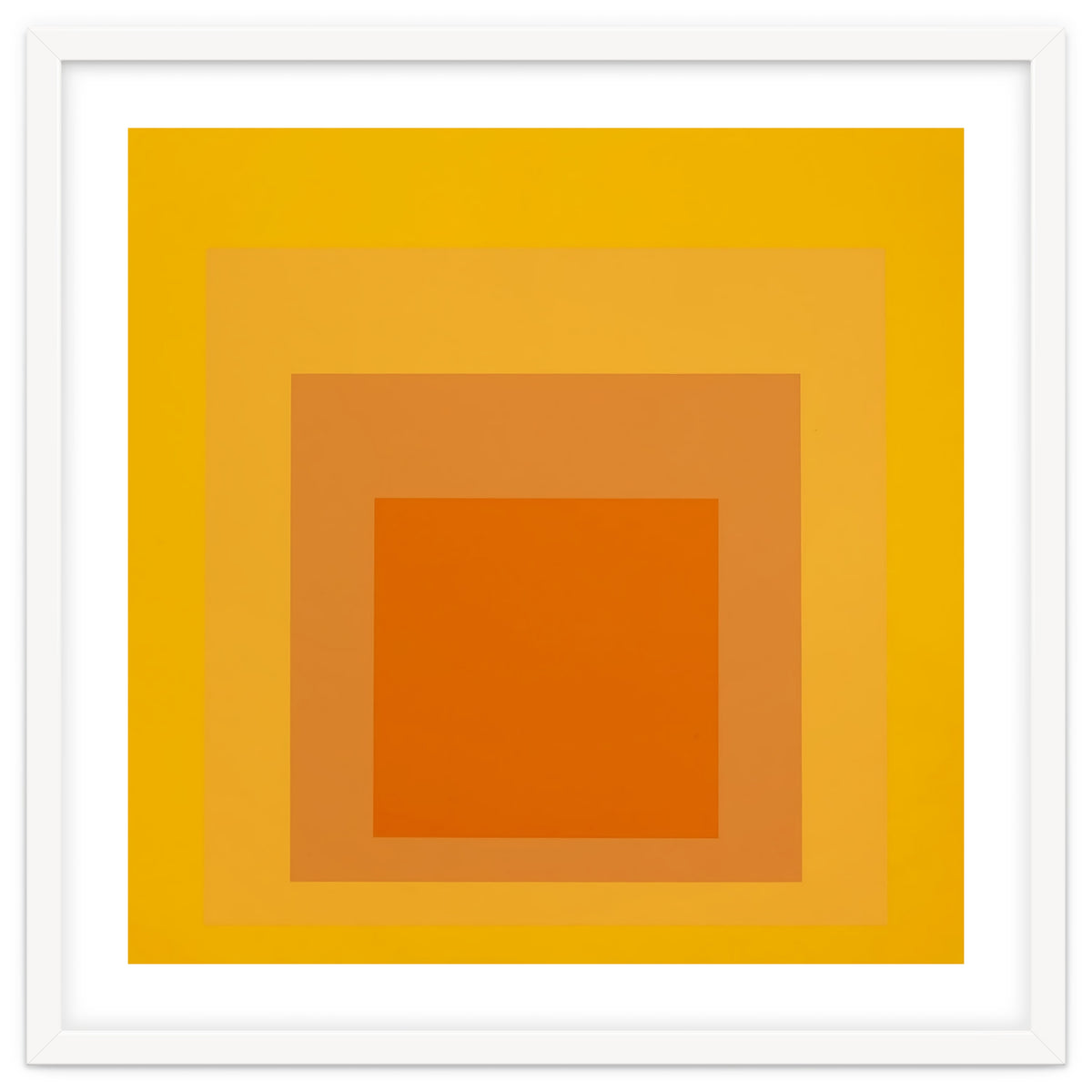JOSEF ALBERS - HOMAGE TO THE SQUARE YELLOW ORANGE 2. HIGH RESOLUTION