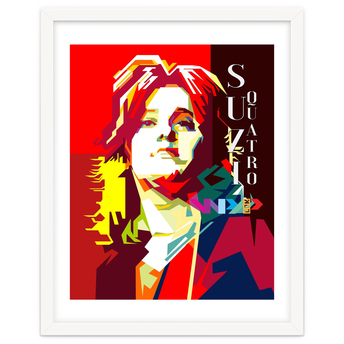Suzi Quatro Rock N Roll Blues Singer Musician Pop Art WPAP