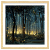 Enchanted Midnight Forest with Glowing Fireflies thumbnail