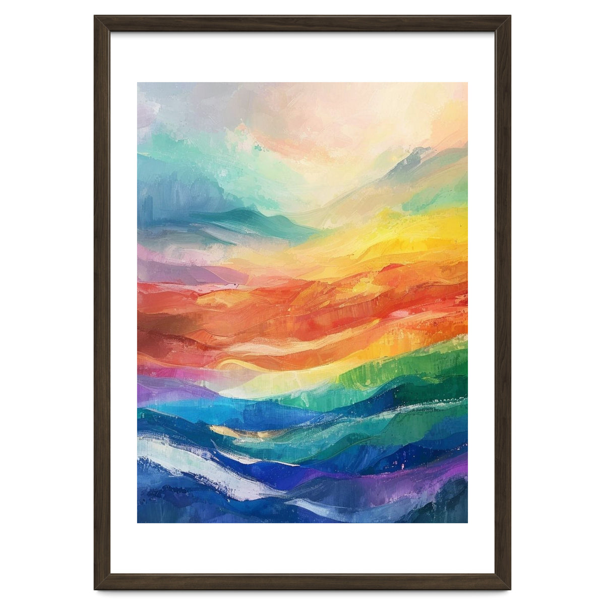 Vibrant Impasto Abstract Landscape Painting