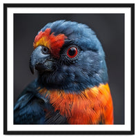 Close Up Portrait Of A Colorful Parrot