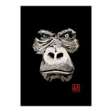 Angry Gorilla White In Black (Print Only) thumbnail