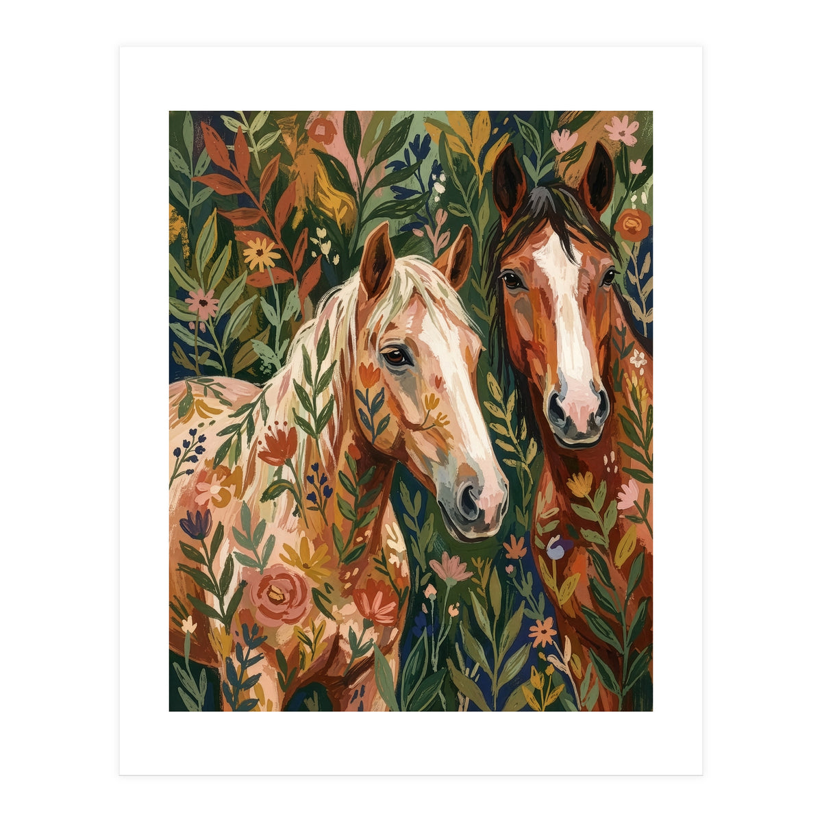Wildflower Equine Duo (Print Only)
