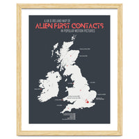 UK & Ireland Map of Alien First Contacts in Movies
