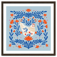 Blooming Chicken Blue And Orange