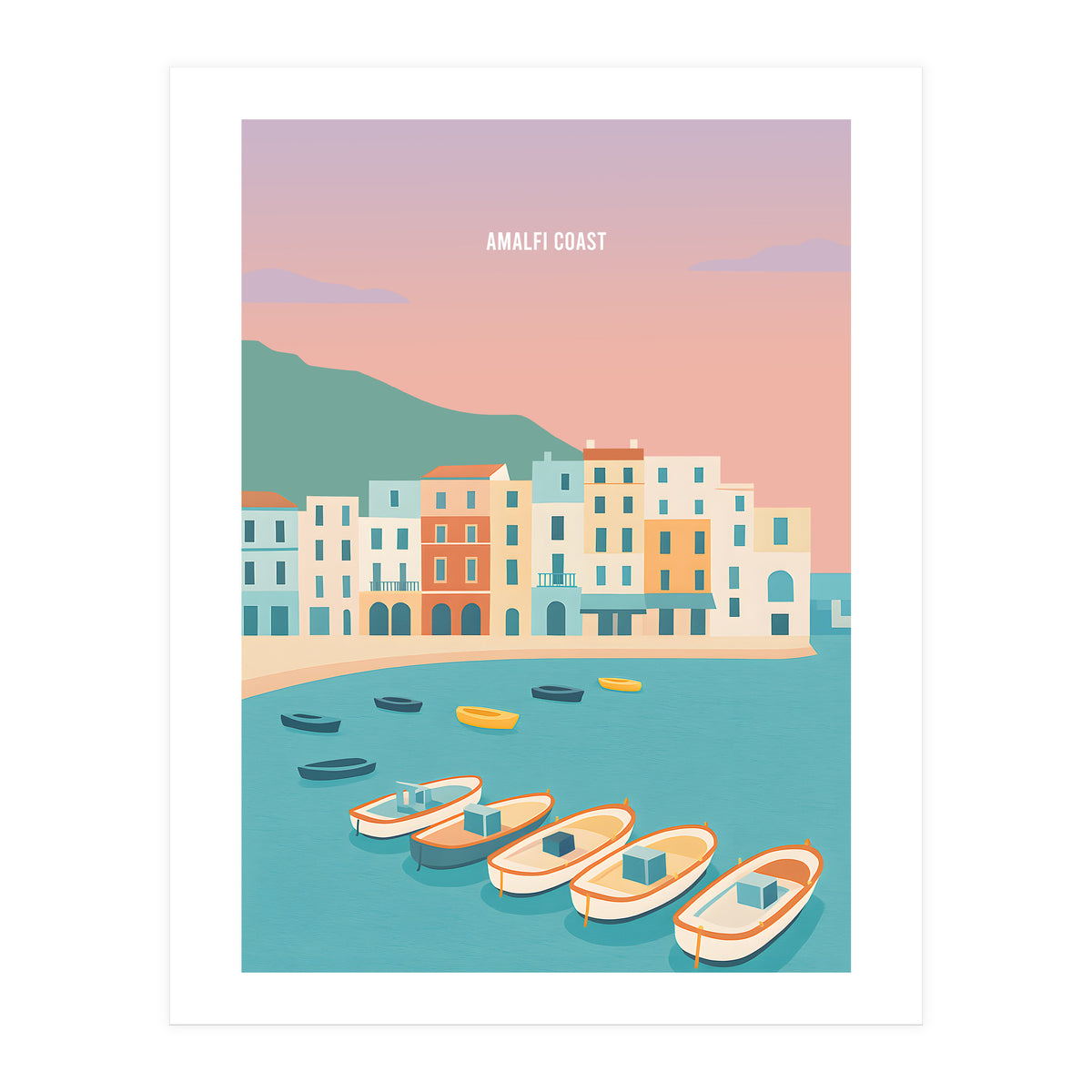Amalfi Coast Italy Travel Postcard (Print Only)