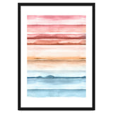 Watercolour Abstract Stripes Red Blue thumbnail