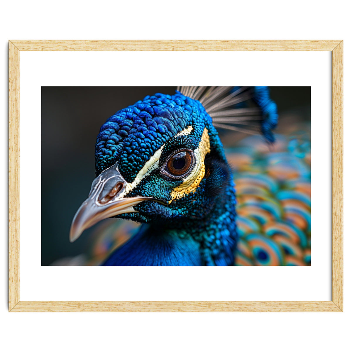 Close Up Of A Peacock Head And Eye