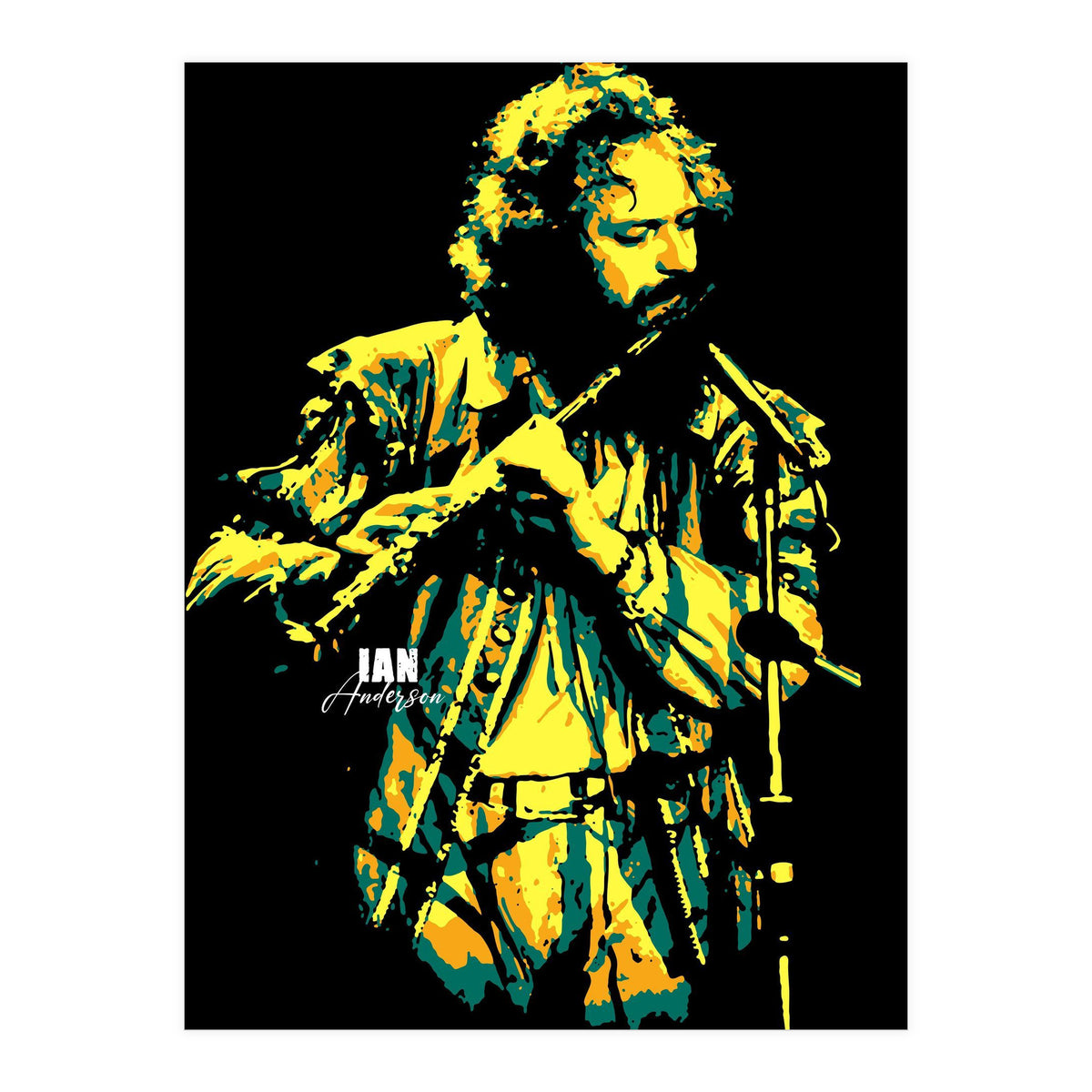 Ian Anderson British Musician Legend (Print Only)