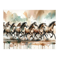 Running Horses Panorama (Print Only)