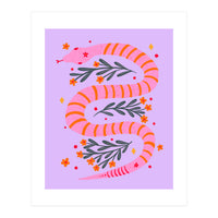 Modern snake - pink and orange (Print Only)