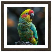 Vibrant Amazon Parrot Perched On A Branch
