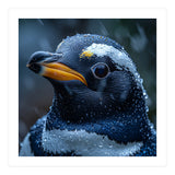 Macro view of a Penguin with Water Droplets (Print Only) thumbnail