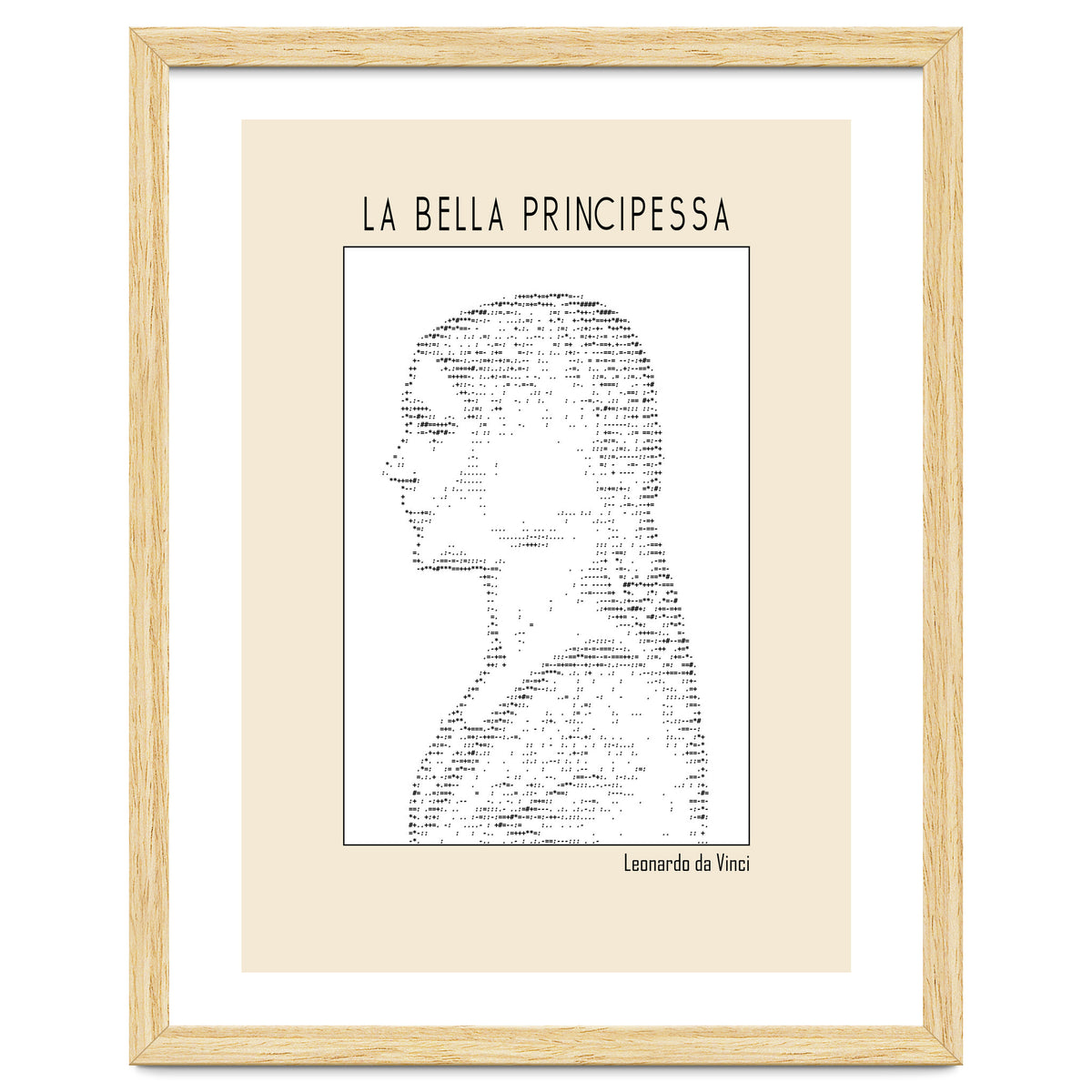 La Bella Principessa – Leonardo Da Vinci Ascii Art