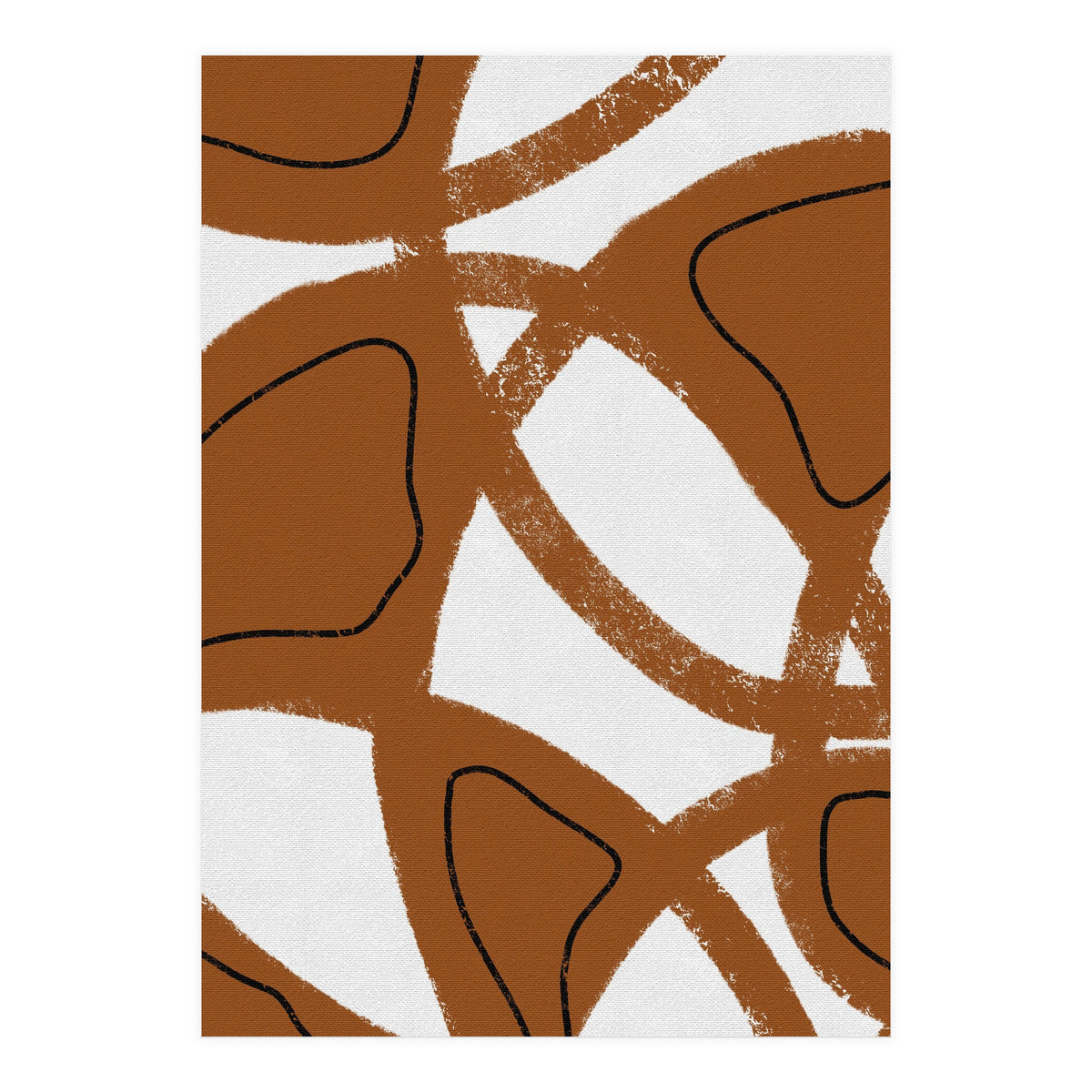 Abstract Brown and Black Lines (Print Only)