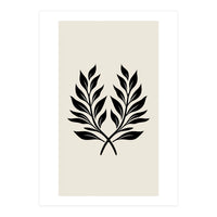 Minimalist Laurel Wreath: Botanical Line Art (Print Only)