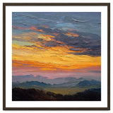 Vibrant Golden Hour Horizon Over Distant Mountain Ridges thumbnail