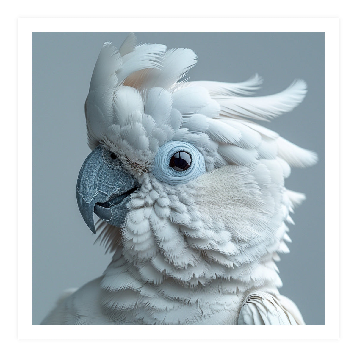 White Cockatoo Bird Portrait Close Up (Print Only)