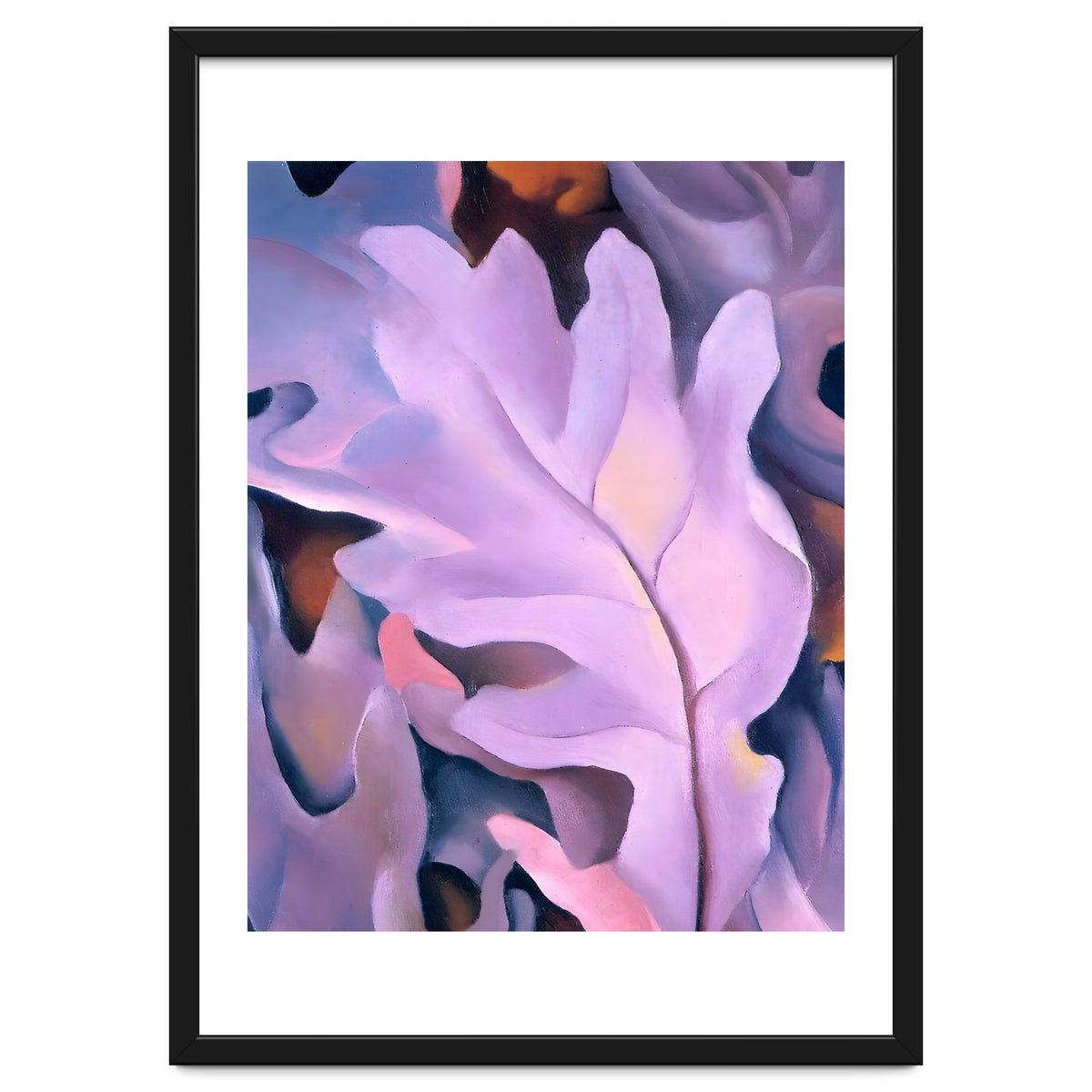 Georgia O’Keeffe – Purple Leaves (1922) | Elegant Botanical Modernist Composition in Rich Violet Tones