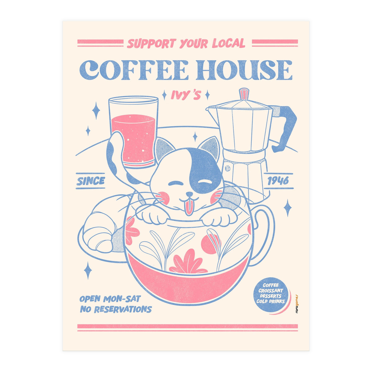 Support Your Local Coffee House (Print Only)