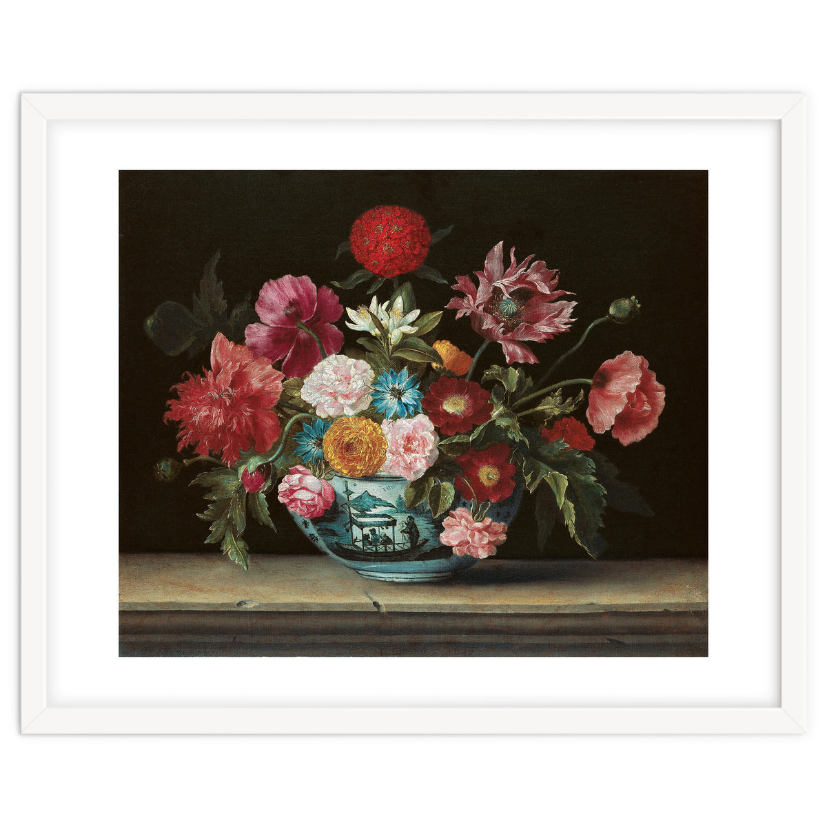 Jacques Linard (París (?), c. 1600-Paris, 1645). Chinese Bowl with Flowers (1640). Oil on canvas....