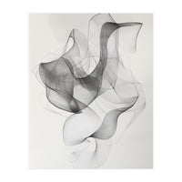 Abstract Black And White Swirling Lines Art (Print Only)