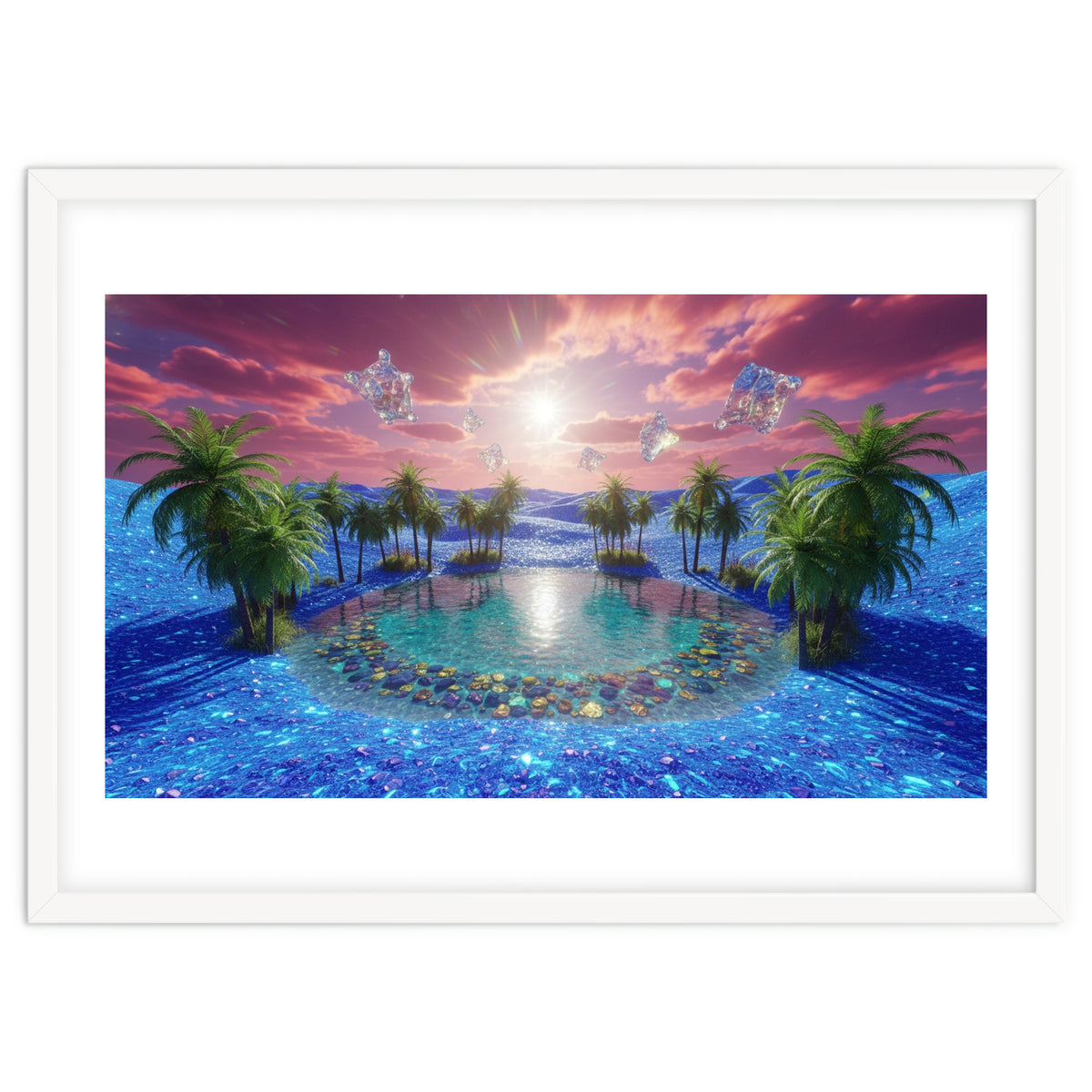 Oasis of Dreams: Surreal Tropical Landscape