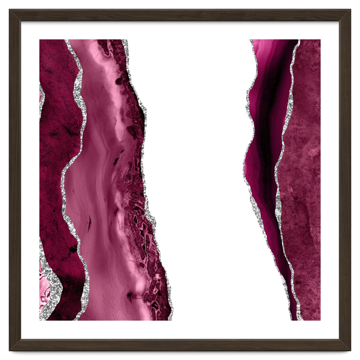 Burgundy & Silver Agate Texture 06