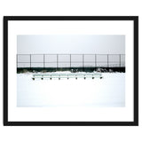 Bench with no people in snowy winter thumbnail