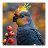 Cockatoo Parrot With Orange Crest And Berries (Print Only) thumbnail