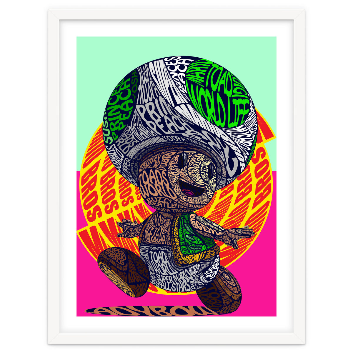 Toad Mushroom Cartoon Pop Art