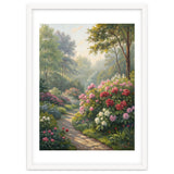 Sunlit Spring Garden Path Oil Painting thumbnail