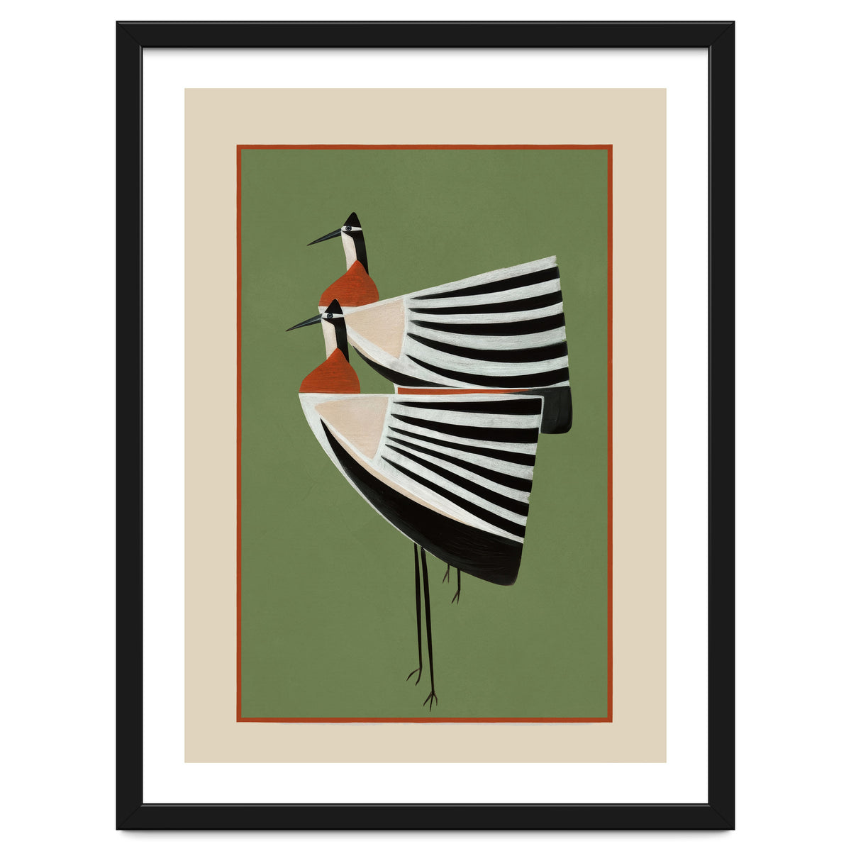 Striped Bird Pair