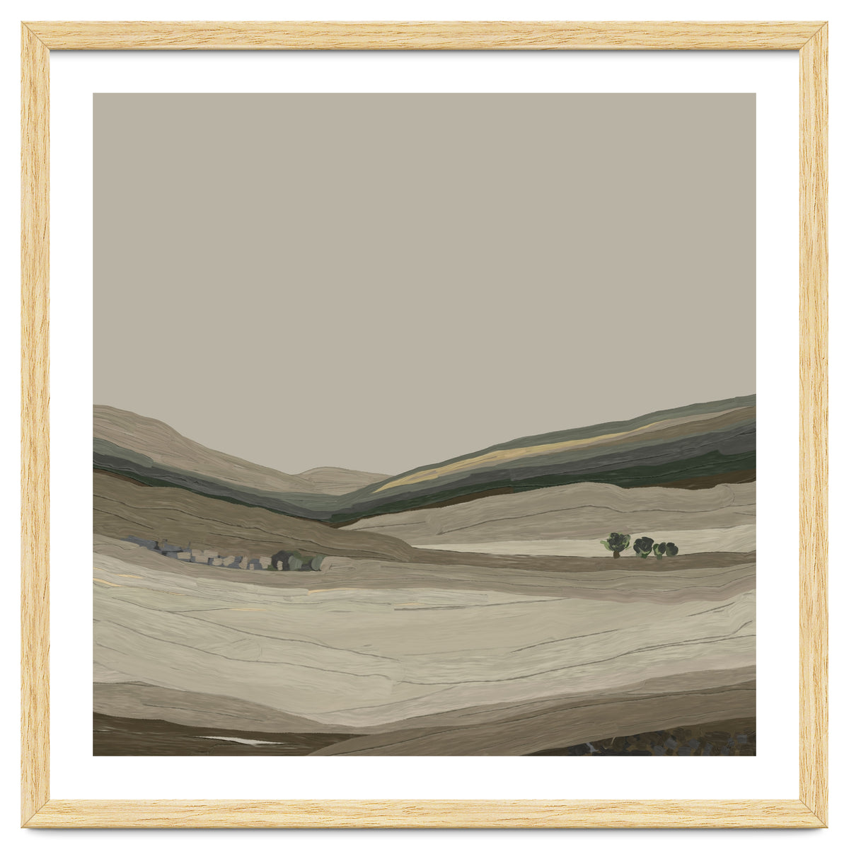 Muted Landscape oil painting