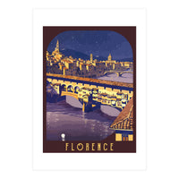 Florence At Night, The Bridge (Print Only)