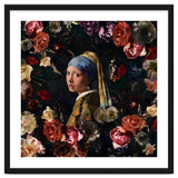 Girl With Pearl Earring And Flowers thumbnail
