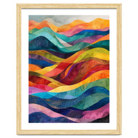 Vibrant Abstract Ribbon Landscape Art