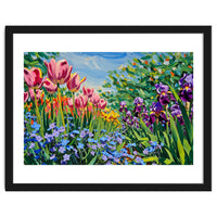 Vibrant Spring Meadow Oil Painting