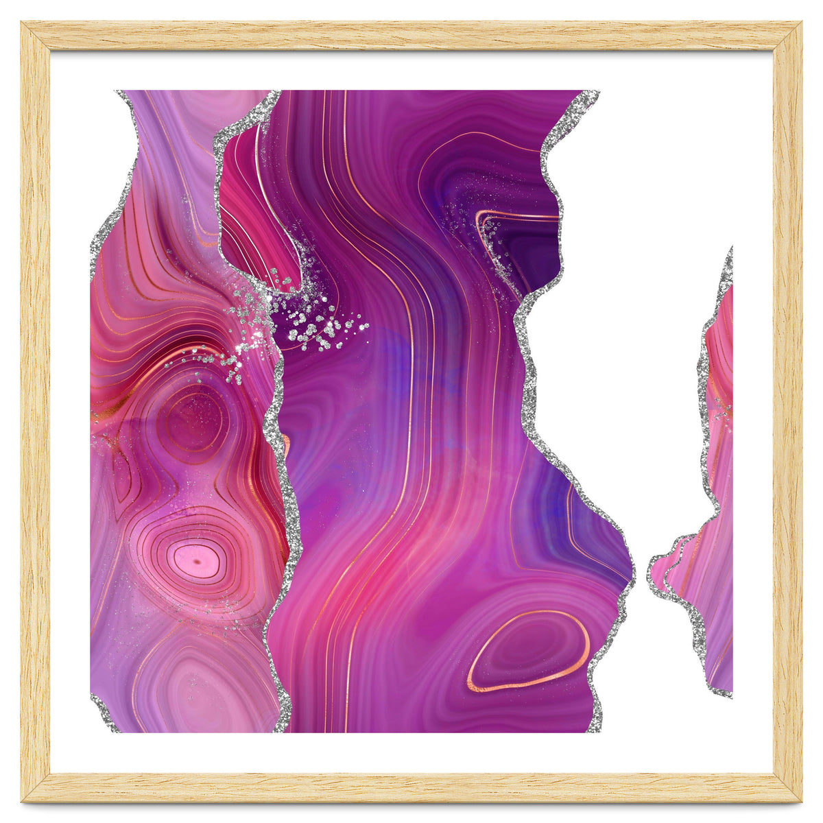 Magenta & Silver Agate Texture 05