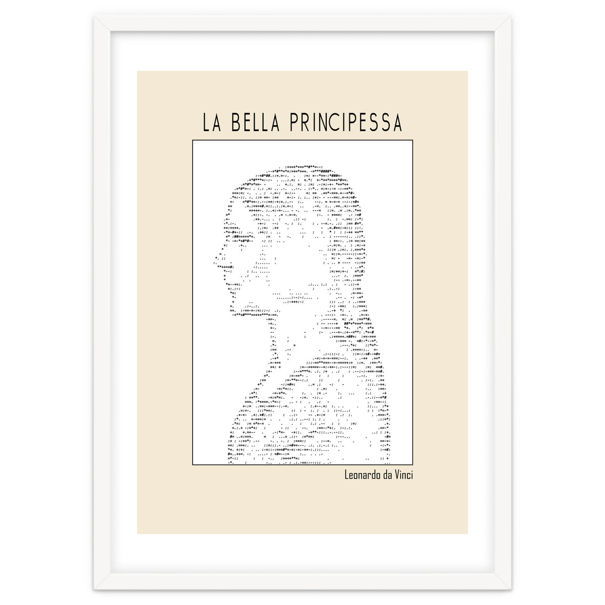 La Bella Principessa – Leonardo Da Vinci Ascii Art
