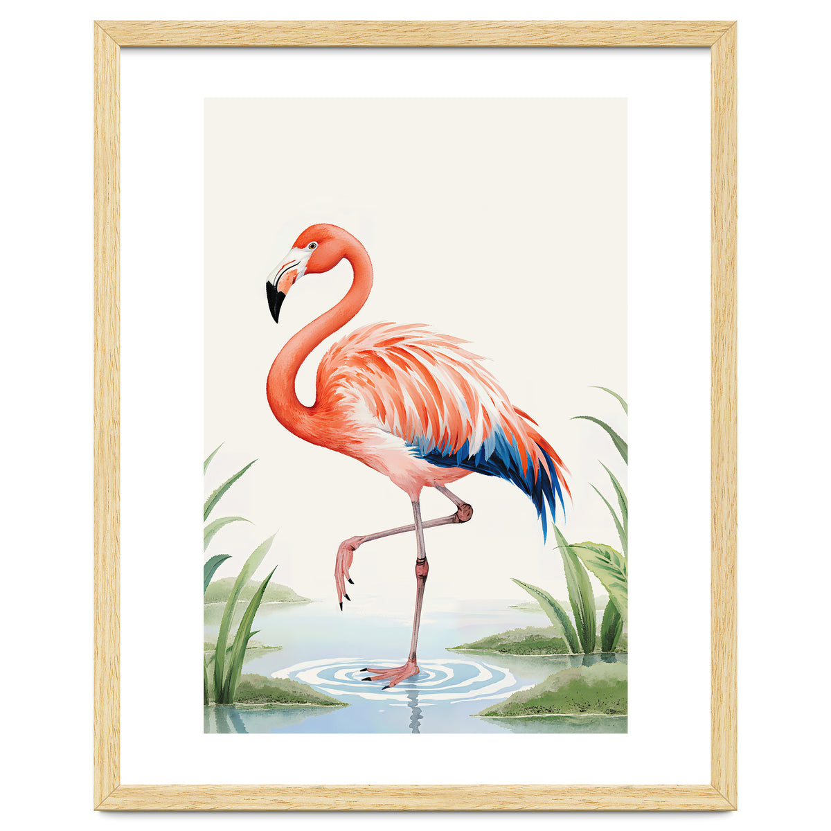 Flamingo Watercolor Illustration