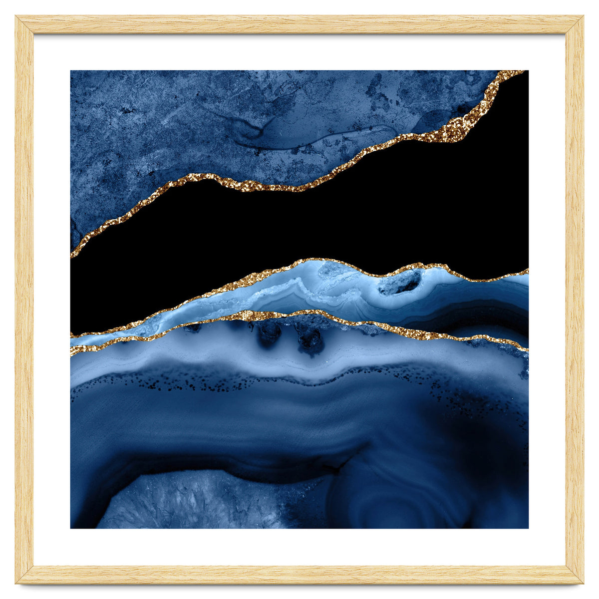 Navy & Gold Agate Texture 13