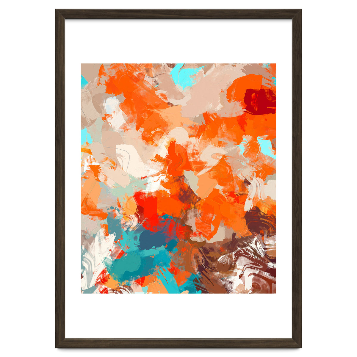 Pleasure, Abstract Painting Summer, Positivity Modern Bohemian Pop of Color Bright Good Vibes