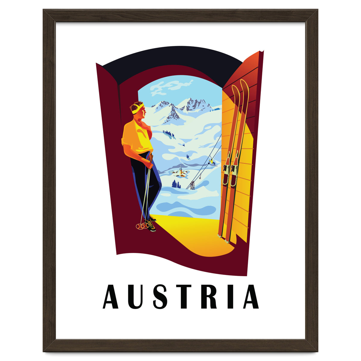 Austria Ski Track At The Door