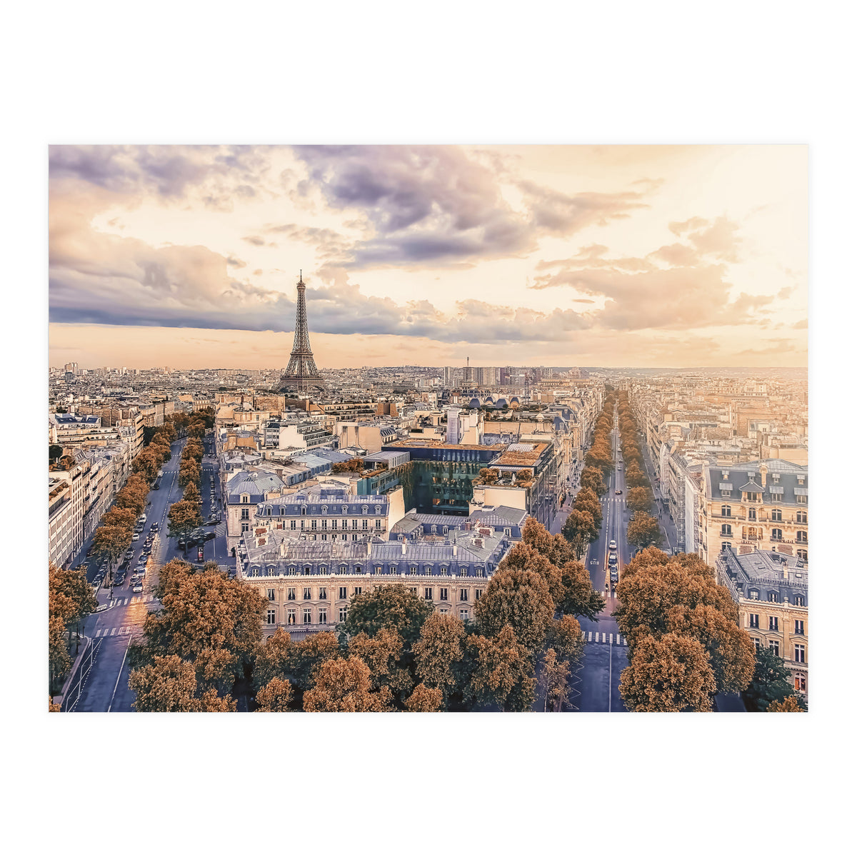 Sunset In Paris (Print Only)