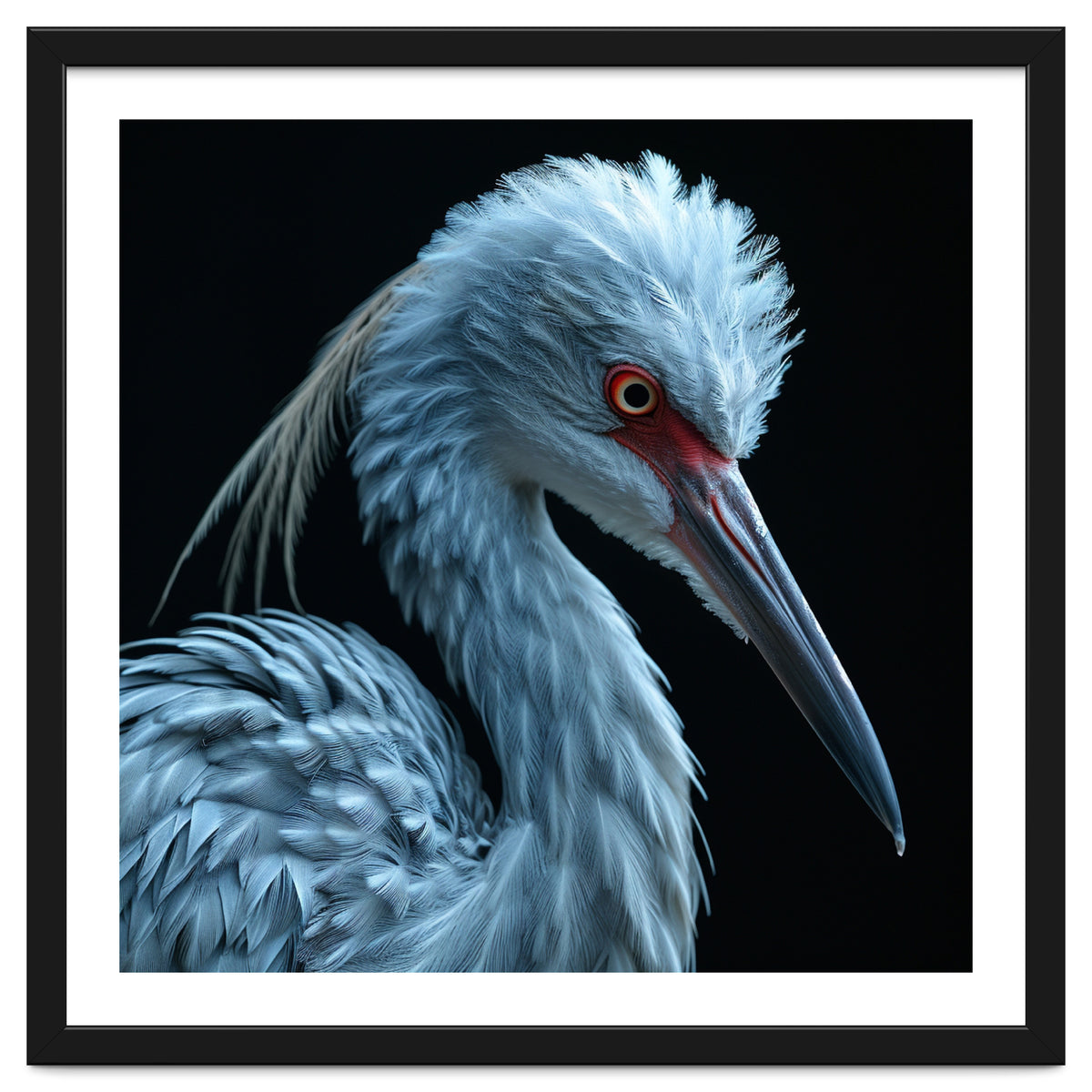 Striking Portrait Of A Blue Heron Bird