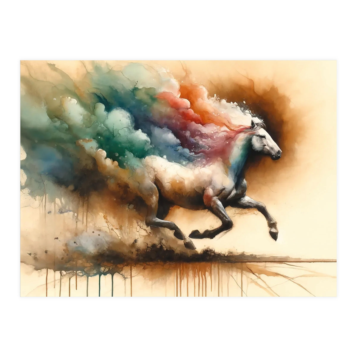 Galloping Horse Color Burst (Print Only)