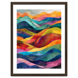 Vibrant Abstract Ribbon Landscape Art thumbnail