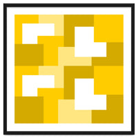 Yellow Abstract Square Tiles Pattern