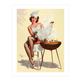 Hot Pinup Barbecue Girl (Print Only) thumbnail
